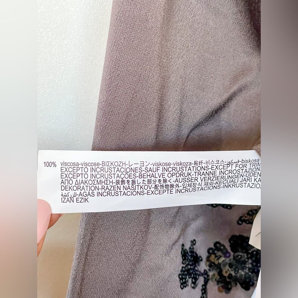 ⛔️ PENDING SALE⛔️ZARA SEQUIN EMBROIDERED WRAPBLOUSE MINK 2731/281/191/021 - Picture 8 of 12